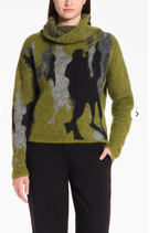 Sarah Pacini Sweater In Moss Green