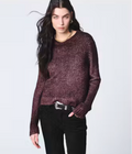 Avant Toi Hand-Painted Malfile' Merino Silk Round Neck Pullover