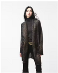 Avant Toi Hand-Painted Leopard Shawled Cardigan in Yak
