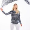SILK MODAL SCARF - B & W GIRAFFE TOP LEOPARD BOTTOM - Image 4