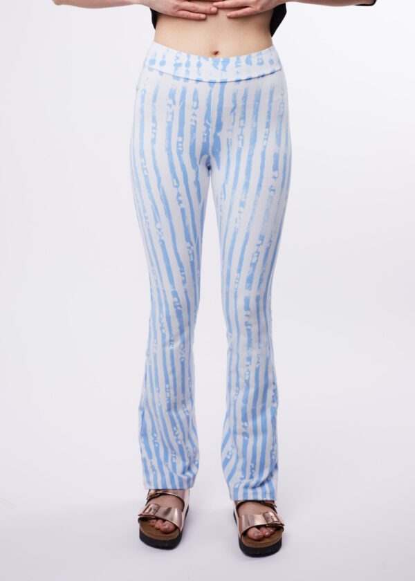 LONG FLAIR  PANT - LIGHT BLUE STRIPES - Image 2