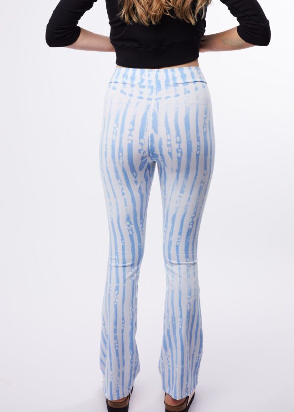 LONG FLAIR  PANT - LIGHT BLUE STRIPES - Image 3