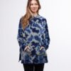 SIDE SLIT HOODIE -NAVY CRINKLE
