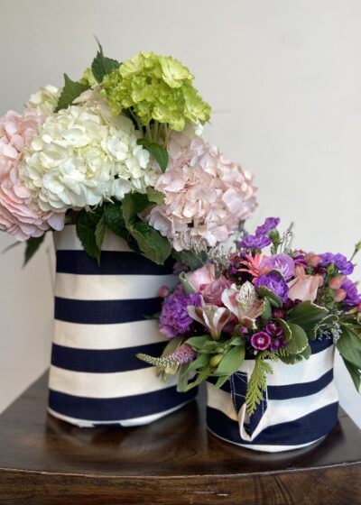 A Black and White Themed Cloth Vases