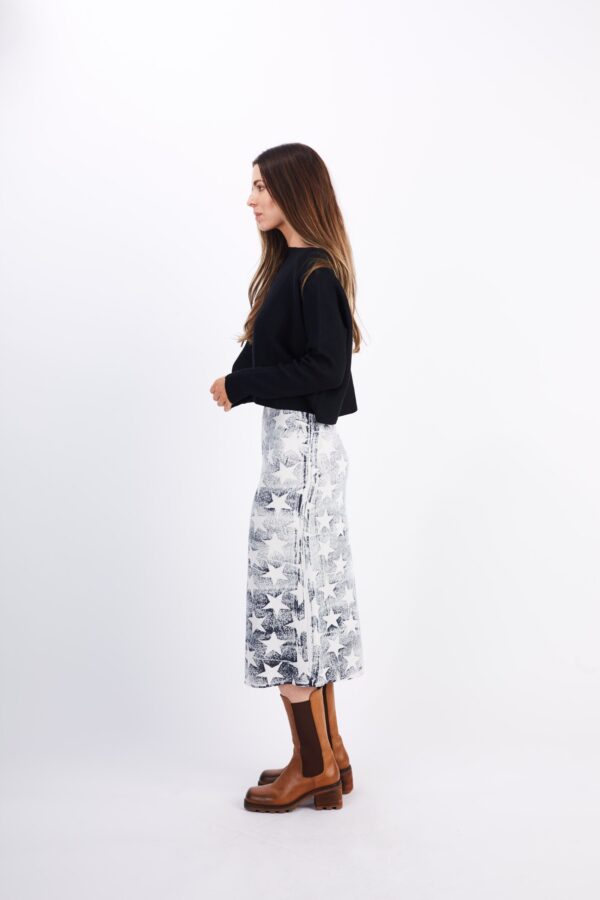 BLACK AND WHITE STAR SKIRT - Image 4