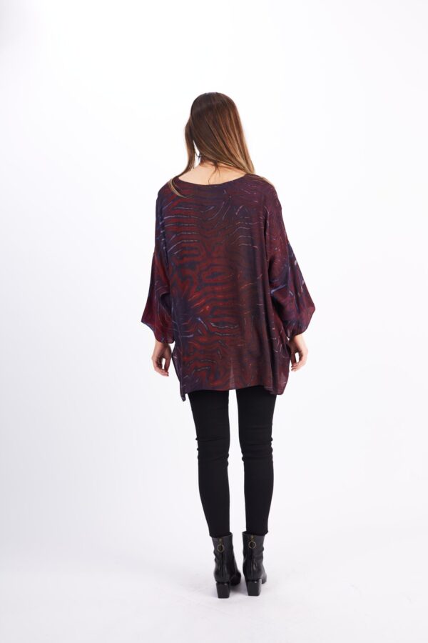 MARY TOP IN BURGUNDY WITH SCARF - Image 6