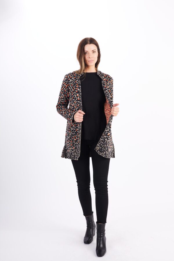 OLEANA ANIMAL PRINT CARDIGAN - Image 3