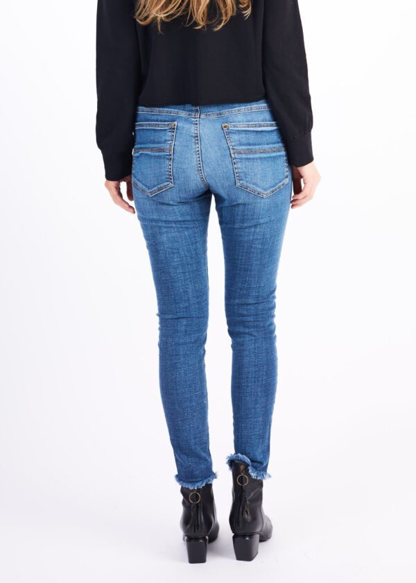 ZVOOV SKINNY CROP FRAY BLUE JEANS - Image 3