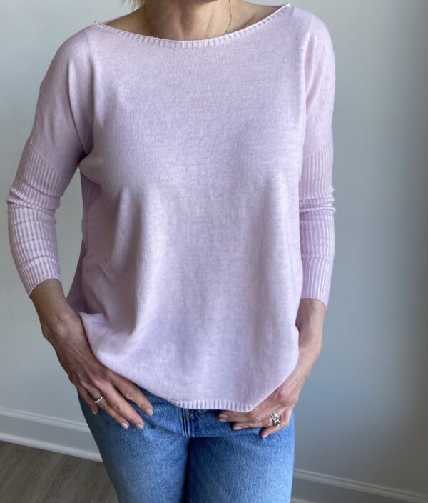 PLOUMANAC'H  PORTOFINO COTTON SWEATER IN SPRITZ