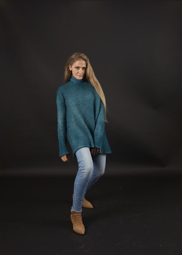 AVANT TOI TEAL KNITTED PULLOVER - Image 2