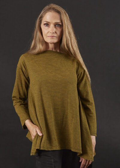 A Woman in a Brown Color Sweater Full Sleeves