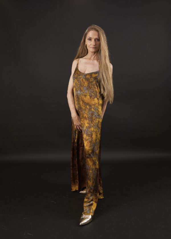 AVANT TOI SILK SLIP DRESS IN CANTHARELLUS - Image 3