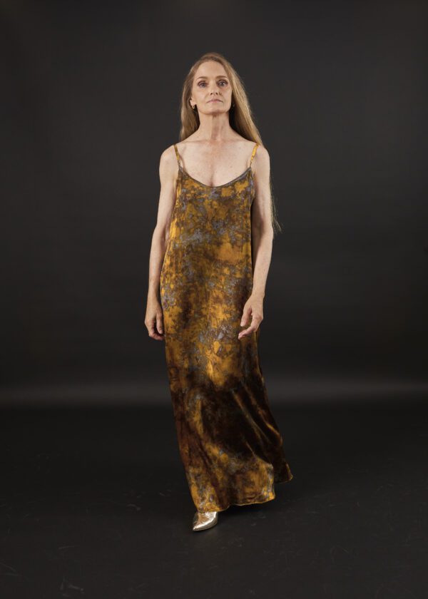 AVANT TOI SILK SLIP DRESS IN CANTHARELLUS - Image 2