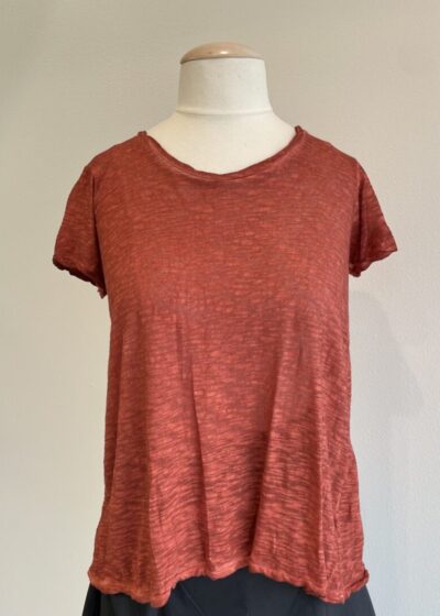 A Red Color Top on a White Color Mannequin