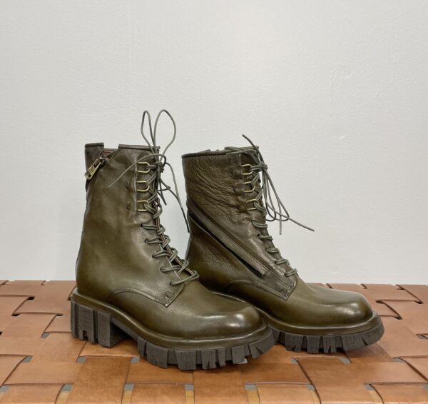 A Pair of Heavy Duty Olive Green Boots