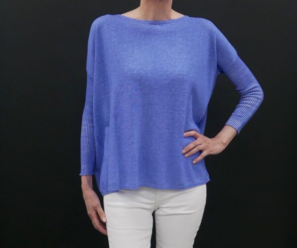 PLOUMANAC'H PORTOFINO COTTON SWEATER IN BAY - Image 2