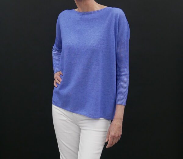 PLOUMANAC'H PORTOFINO COTTON SWEATER IN BAY - Image 3