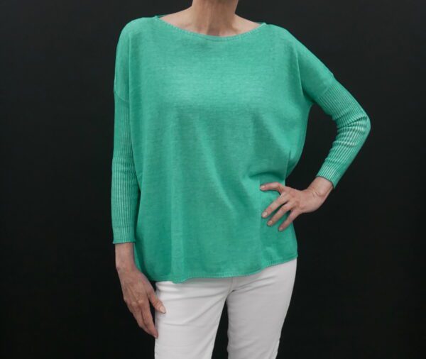 PLOUMANAC'H PORTOFINO COTTON SWEATER IN JUNGLE - Image 2