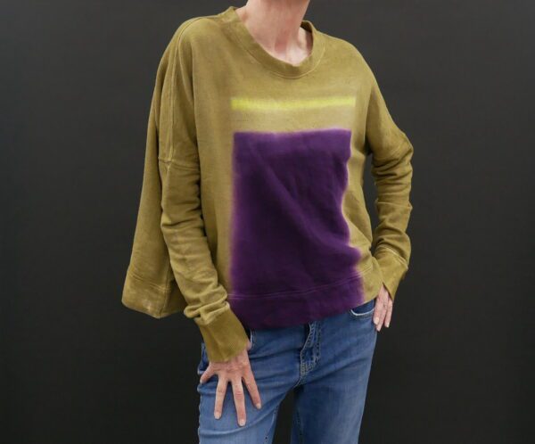 GILDA MIDANI SQUARE LONG SLEEVE TOP STARK FLUOR ZONE - Image 3