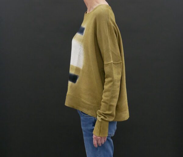 GILDA MIDANI SQUARE LONG SLEEVE TOP BLACK WHITE ZONE - Image 4