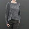 AVANT TOI MAGLIA G/COLLO OVER CARRE' HAND PAINTED NERO