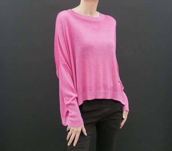 AVANT TOI MAGLIA G/COLLO OVER CARRE' HAND PAINTED HEBE PINK - Image 3