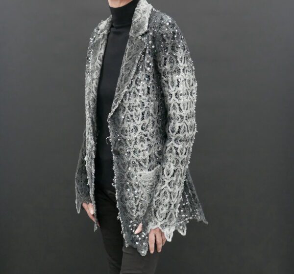 AVANT TOI HAND PAINTED REVER JACKET IN MACRAME LACE - Image 2