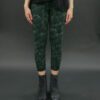 Girl wearing a dark green color pant