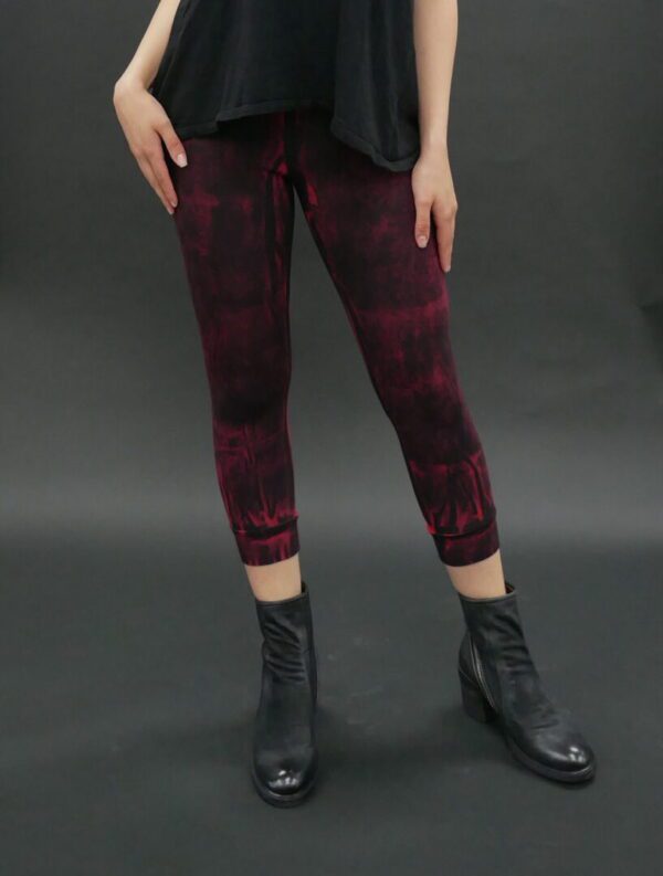 CROPPED LEGGINGS RED BLACK ROLLER - Image 2