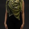 QUADRELLO FOULARD STAMPA IN N/LICHEN
