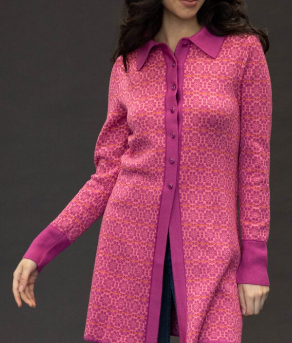 OLEANA ROSY REPEAT CARDIGAN IN BERRY BURST - Image 2