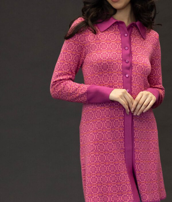 OLEANA ROSY REPEAT CARDIGAN IN BERRY BURST - Image 3