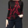 DROP SHOULDER EASY FIT TEE IN RED BLACK CIRCLES - Image 3