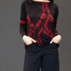DROP SHOULDER EASY FIT TEE IN RED BLACK CIRCLES - Image 4