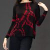 DROP SHOULDER EASY FIT TEE IN RED BLACK CIRCLES - Image 5