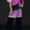 PRINTED ARTWORKS COTTON/LINEN T IN PINK - Image 3