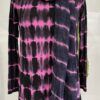RELAXED BOATNECK LONG SLEEVE TEE HOT PINK BLACK GRID - Image 2