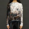 GILDA MIDANI ROUND NECK TRAP TEE IN DEEP SEA