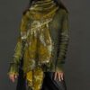 AVANT TOI  BLACK SPOT EFFECT CASHMERE SCARF IN NERO PEPITA
