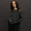AVANT TOI BRUSHED EFFECT ROUND NECK PULLOVER IN NERO VERDERAME - Image 3
